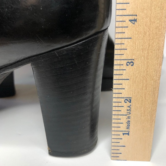 Laura Bellariva High Heel Platform Black Leather Boots Sz 39 - Picture 12 of 16